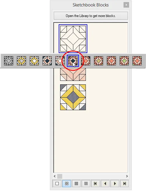 Choose the coloring of the block where you want to split the colorings.