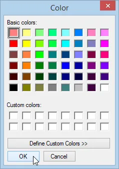 Click on the color chip you want to add and click OK.