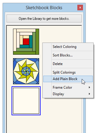 Add a plain block in the Blocks palette.