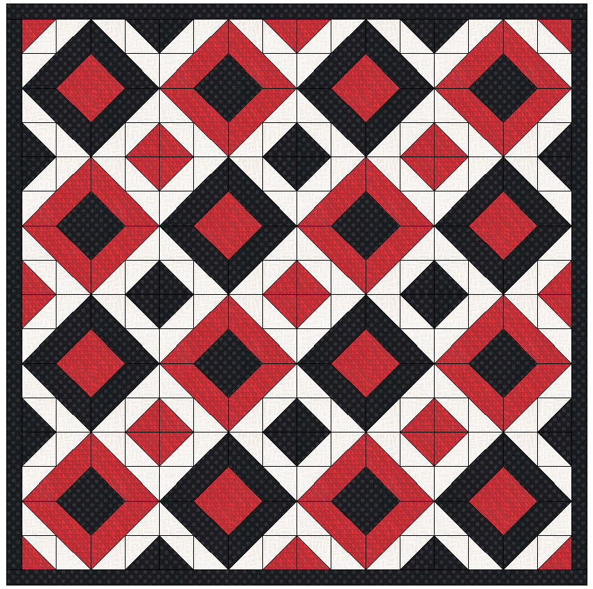 Original black and red quilt.