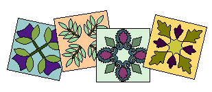 Sample applique BLOCKS with a background patch
