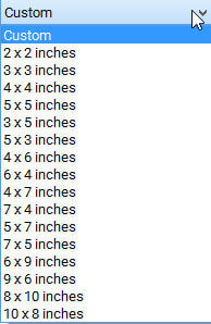 crop sizes