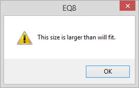 too large
