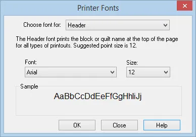 PrinterFonts