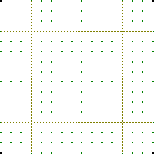 Fixed: If you need the graph paper set to 5 x 5, for example, but the snap points don't line up, change the snap points to any number divisible by 5. Here, we changed them to 15. You could also use 10, 20, 25, 30, etc.