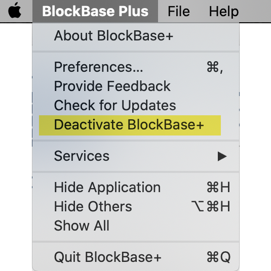 mac deactivate